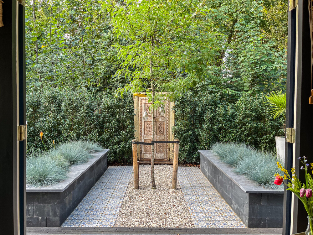 Vakantie tuin aan de bosrand